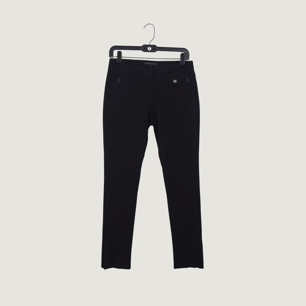 Theory Skinny Pants Size 4 Stretch Zip Ankle Riding Casual Equestrian Office